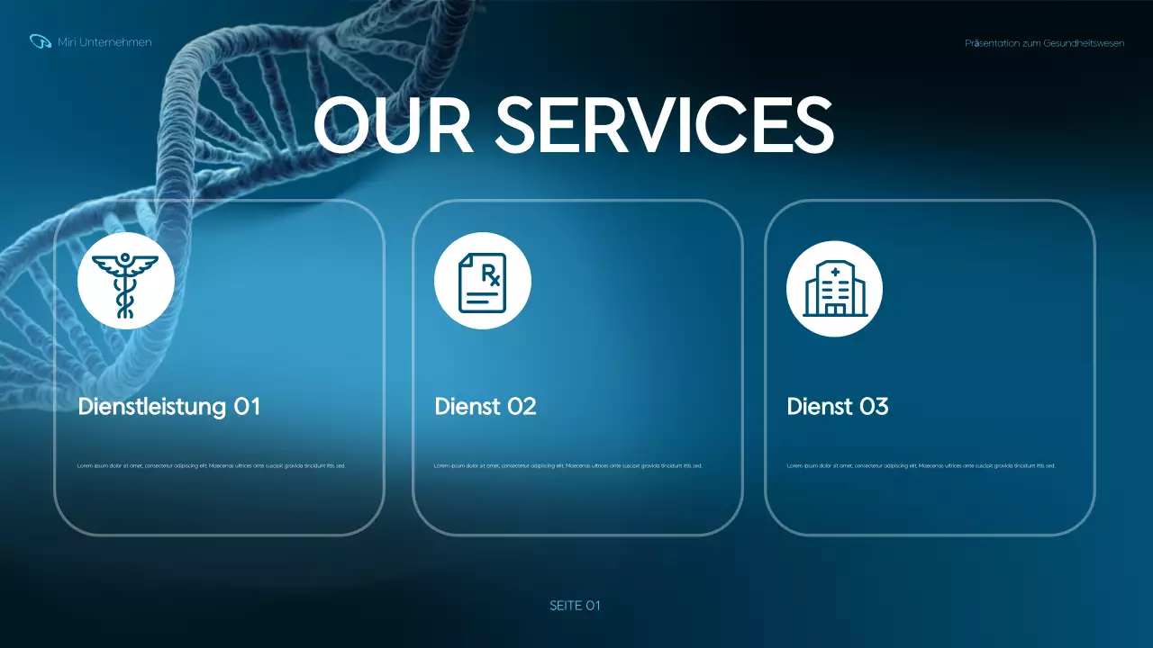 blue modern healthcare Präsentation