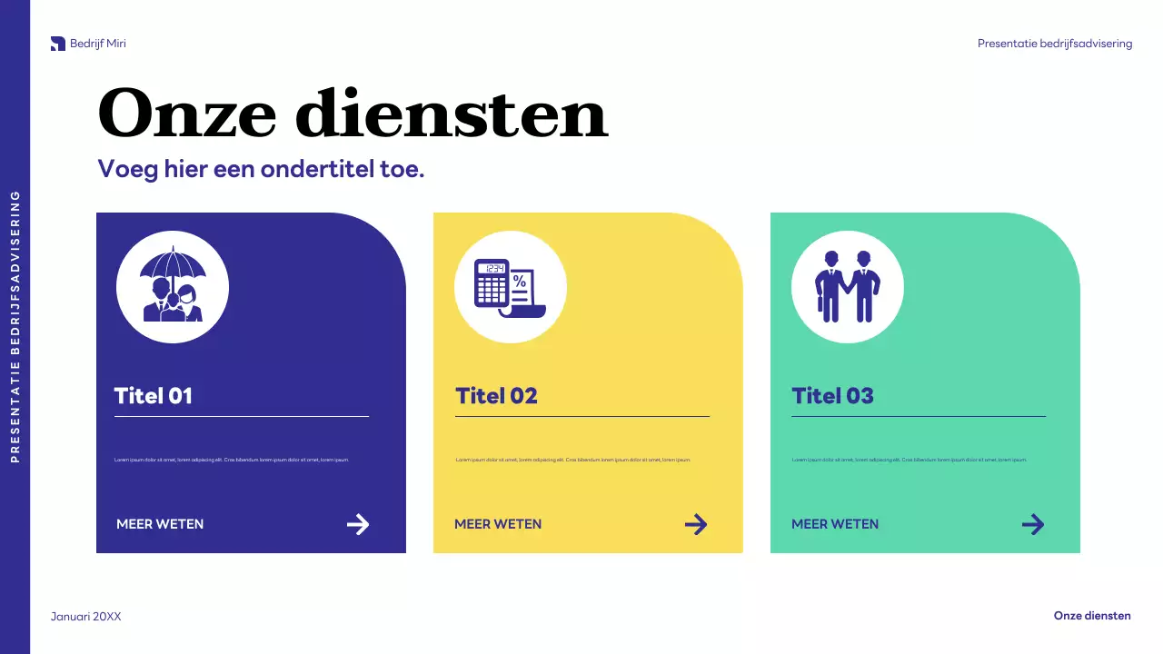 blauwe moderne bedrijfspresentatie