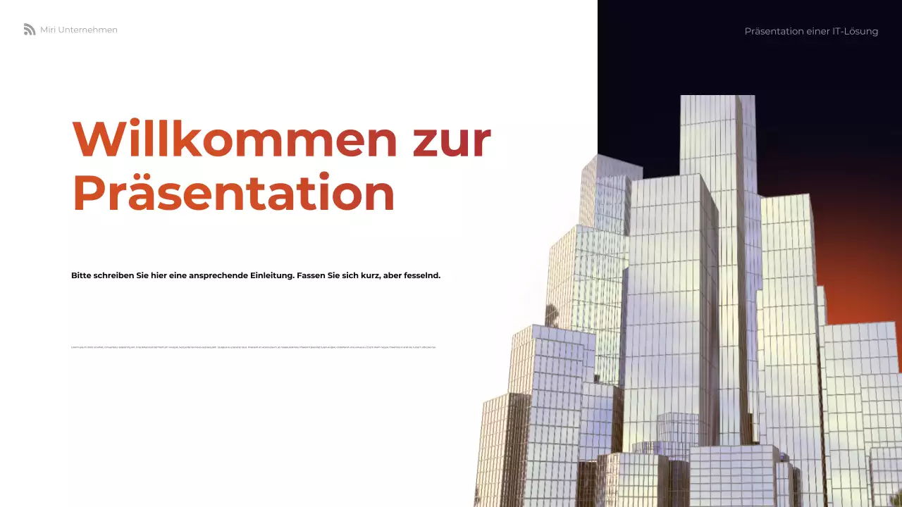 orange moderne IT-Präsentation