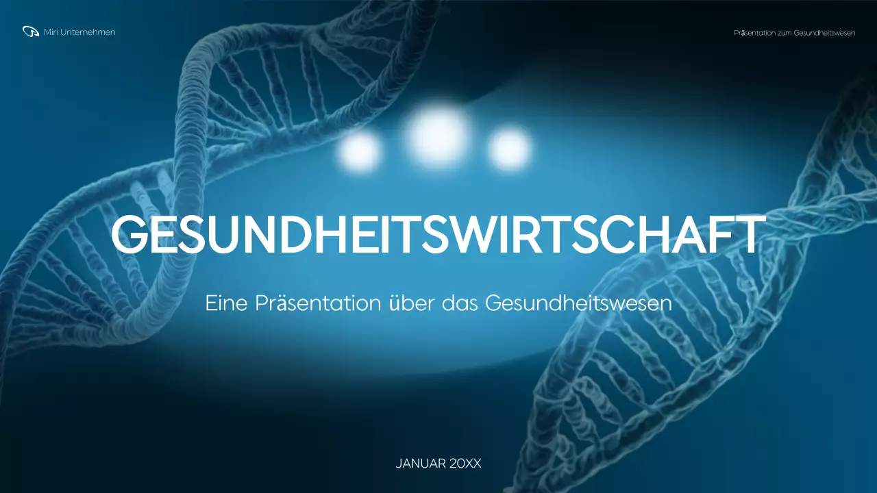 blue modern healthcare Präsentation