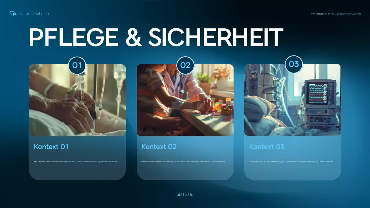 blue modern healthcare Präsentation