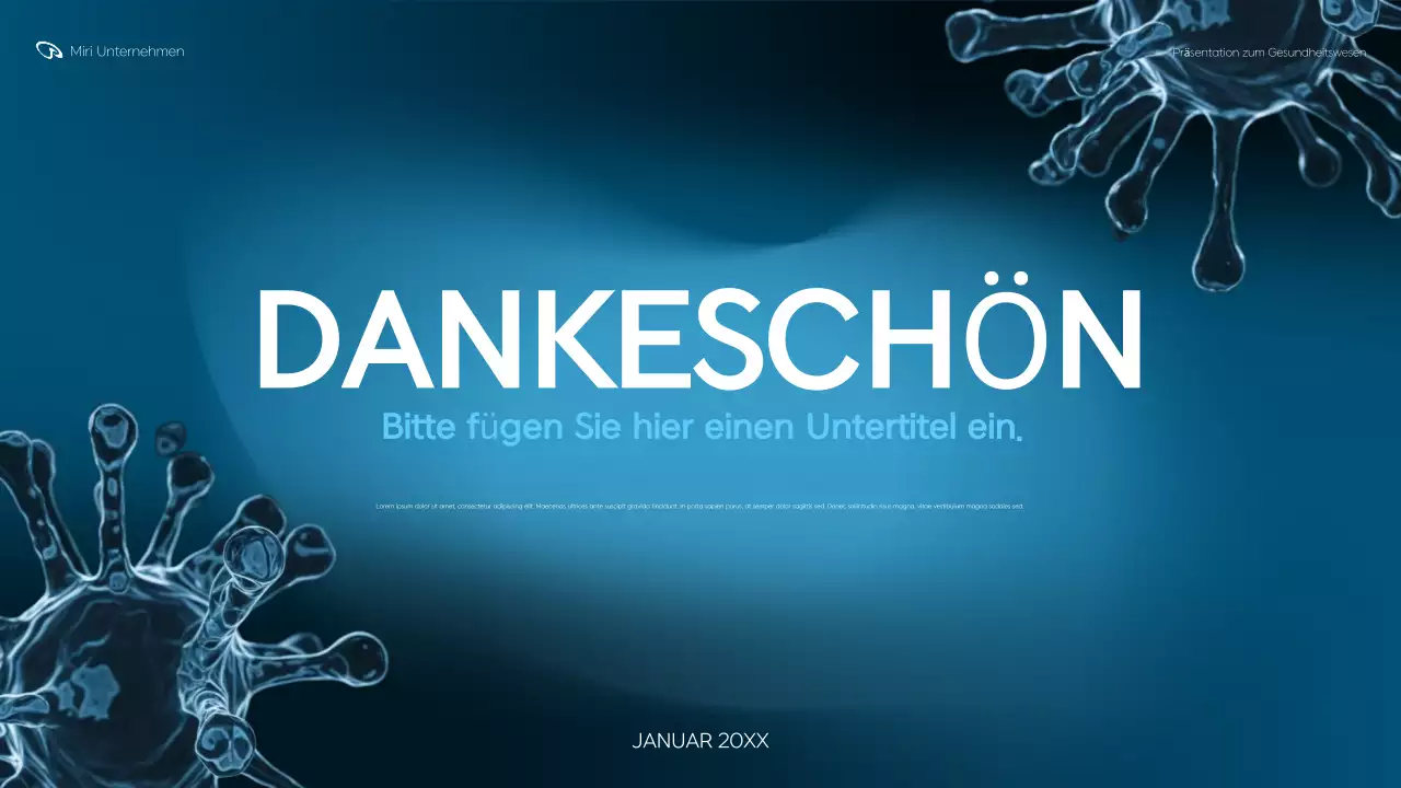blue modern healthcare Präsentation