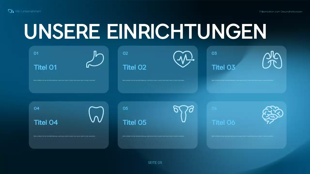 blue modern healthcare Präsentation