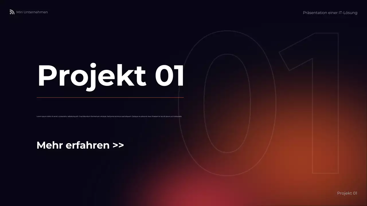 orange moderne IT-Präsentation