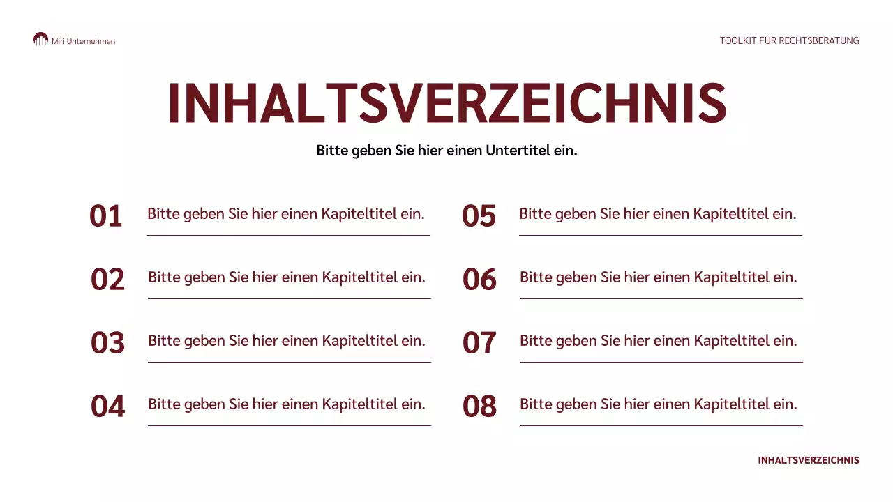 kastanienbraune klassische juristische Präsentation