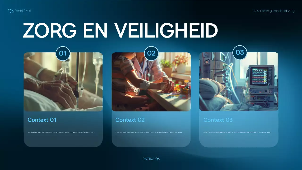 presentatie blauwe moderne gezondheidszorg