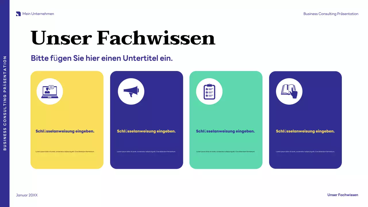 blaue moderne Business-Präsentation