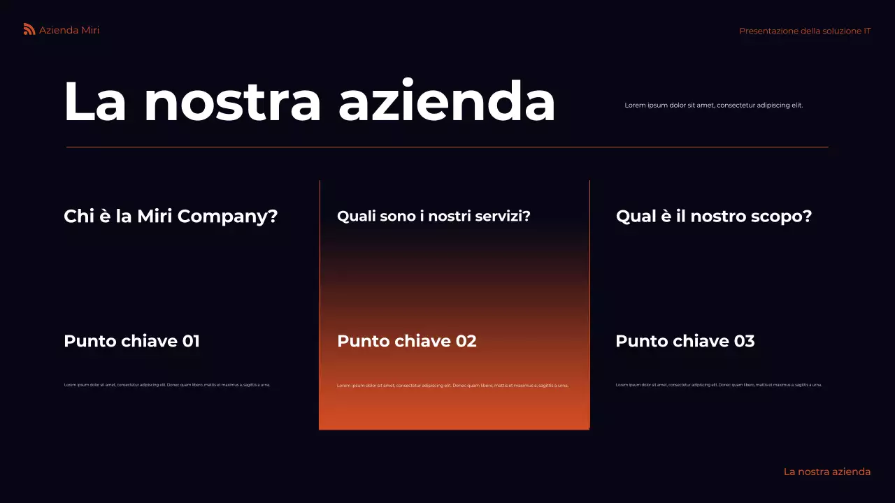 presentazione dell'IT moderno arancione