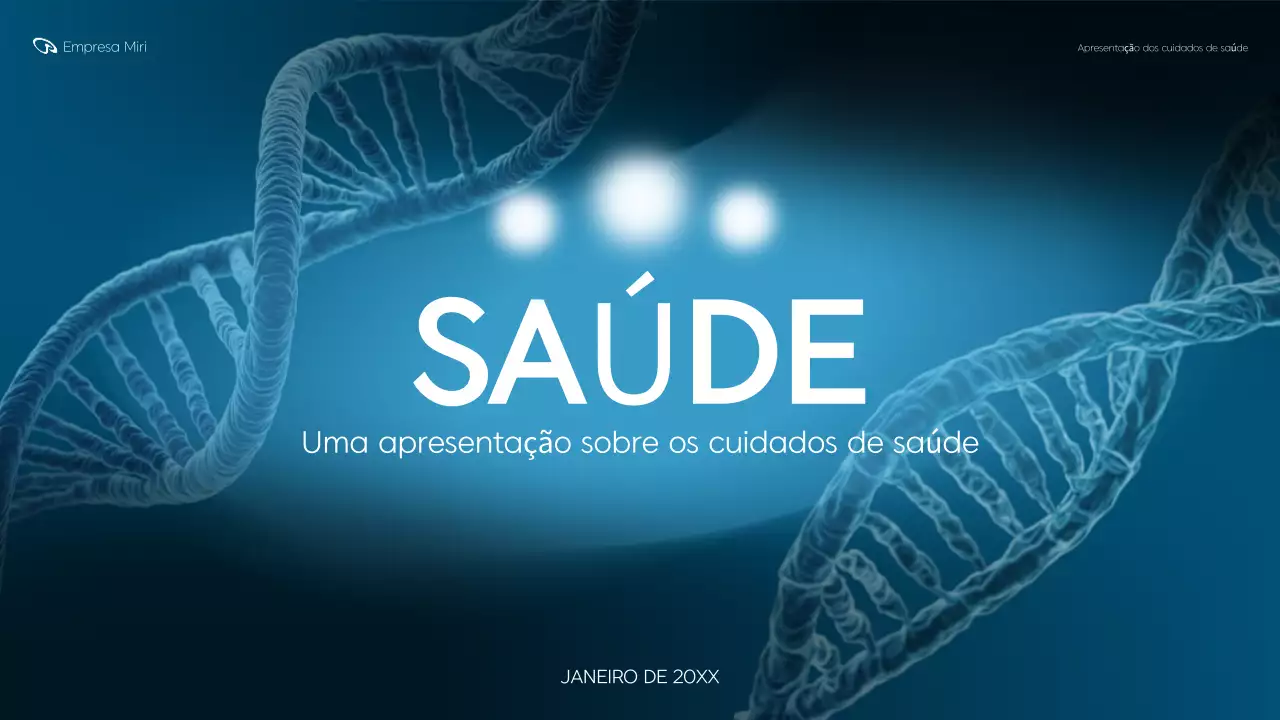 apresentação blue modern healthcare