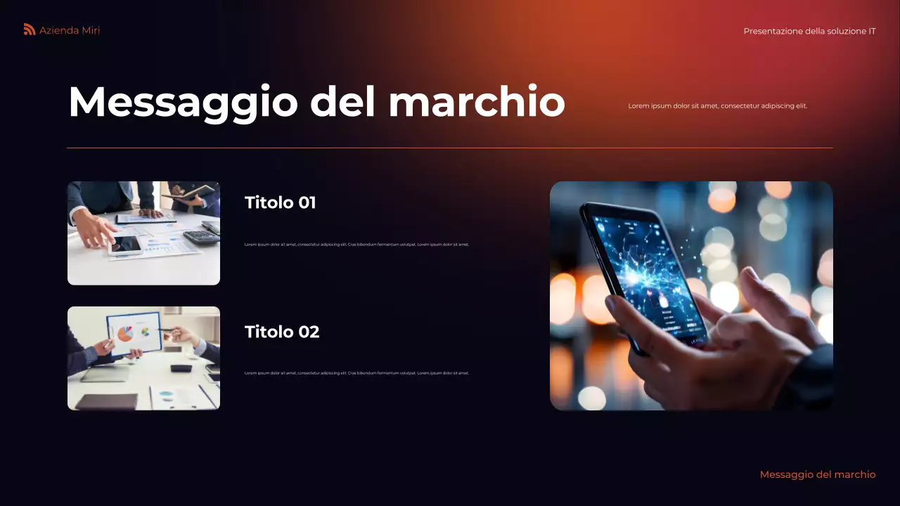 presentazione dell'IT moderno arancione