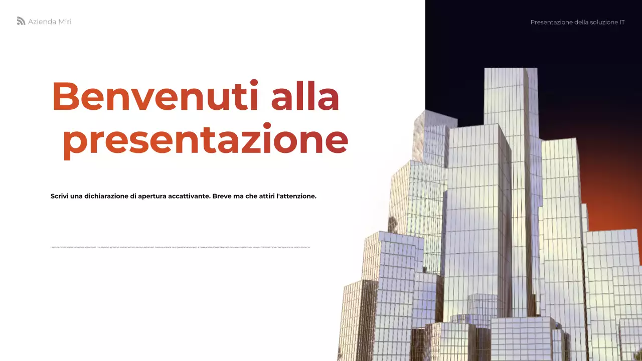 presentazione dell'IT moderno arancione