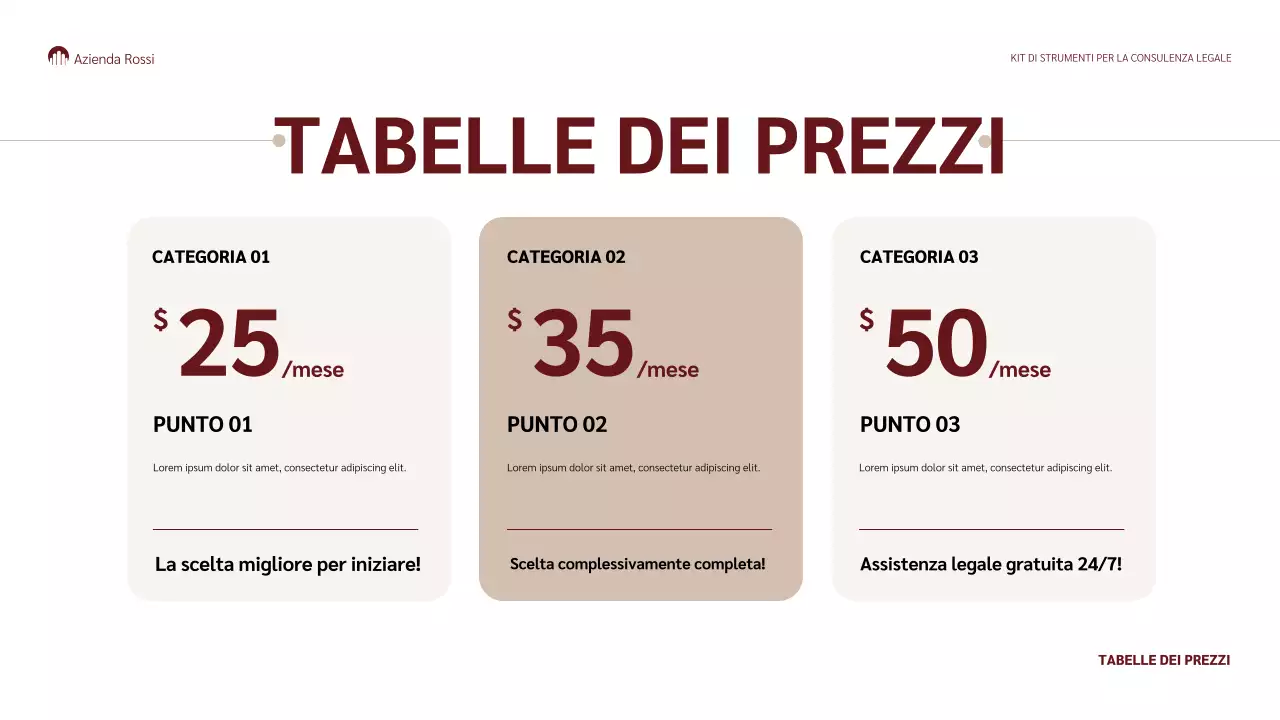 presentazione legale classica maroon