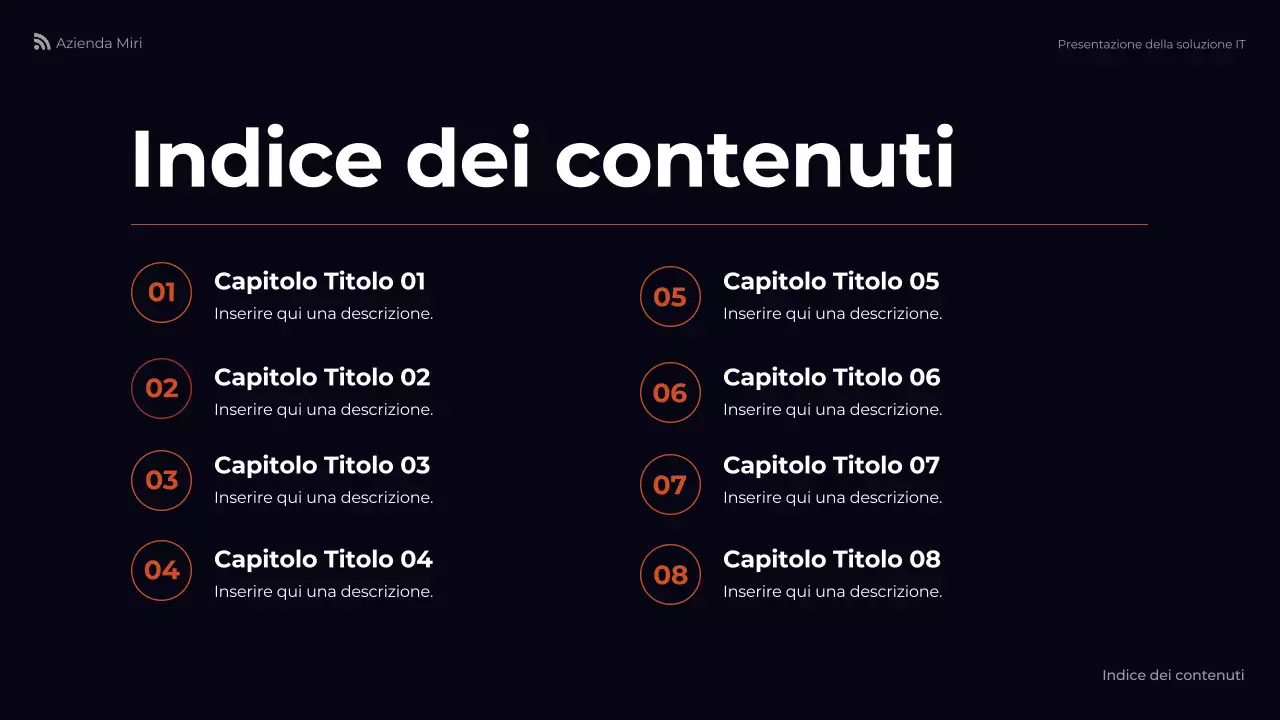 presentazione dell'IT moderno arancione