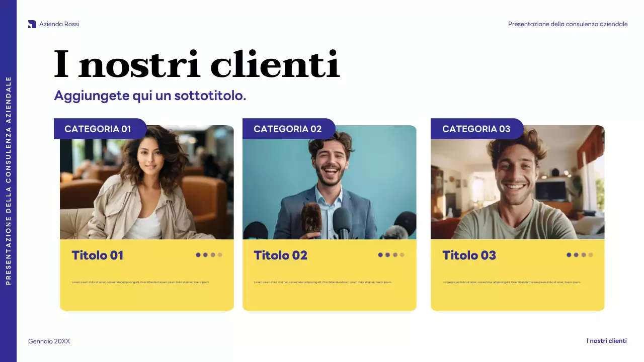 presentazione aziendale moderna blu