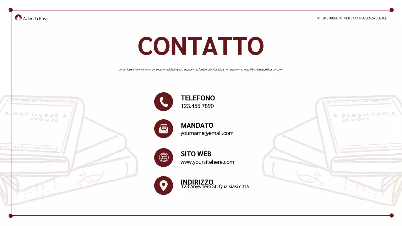 presentazione legale classica maroon