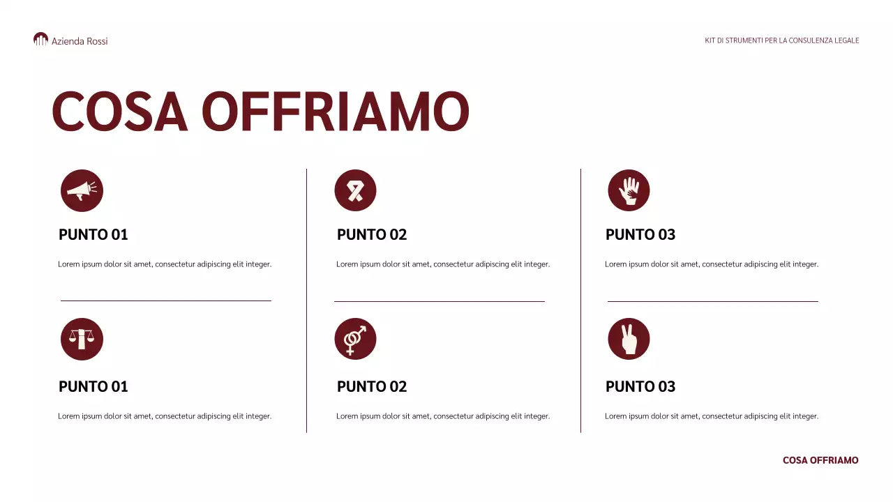 presentazione legale classica maroon