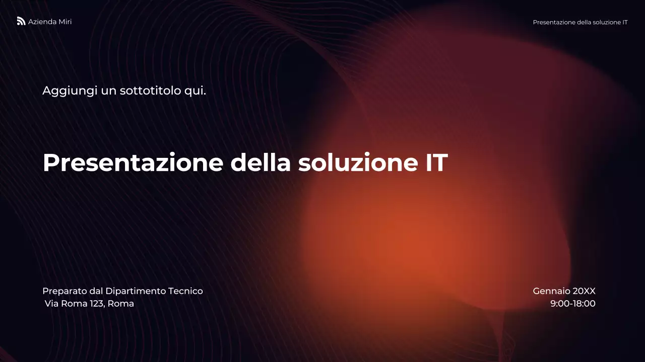 presentazione dell'IT moderno arancione