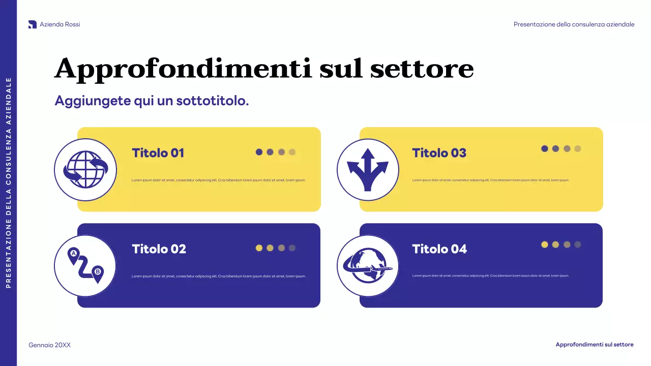 presentazione aziendale moderna blu