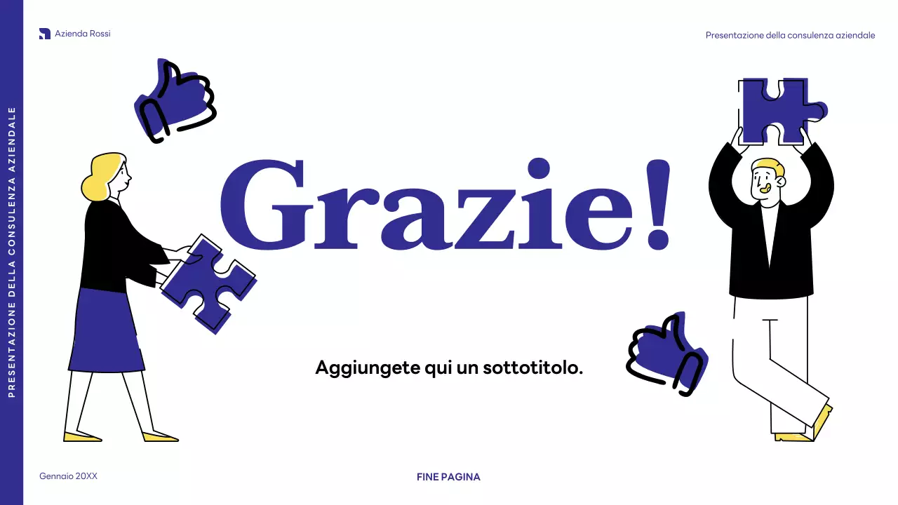 presentazione aziendale moderna blu