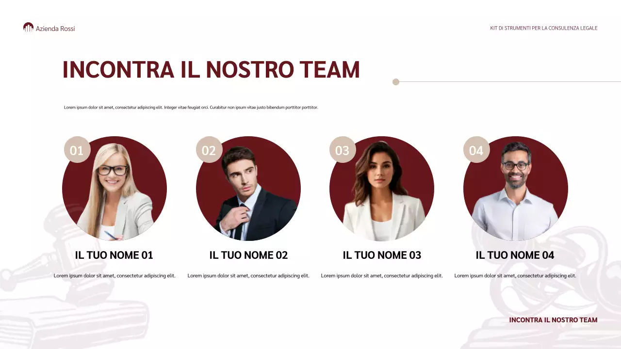 presentazione legale classica maroon