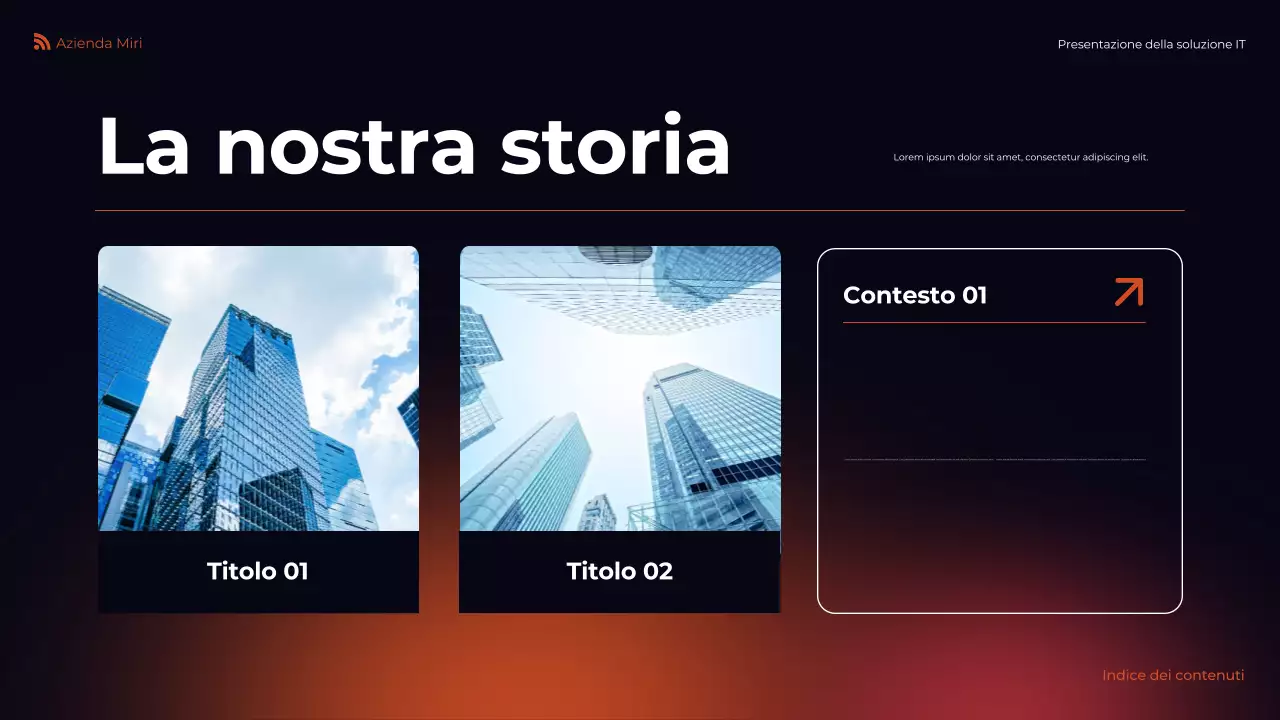 presentazione dell'IT moderno arancione