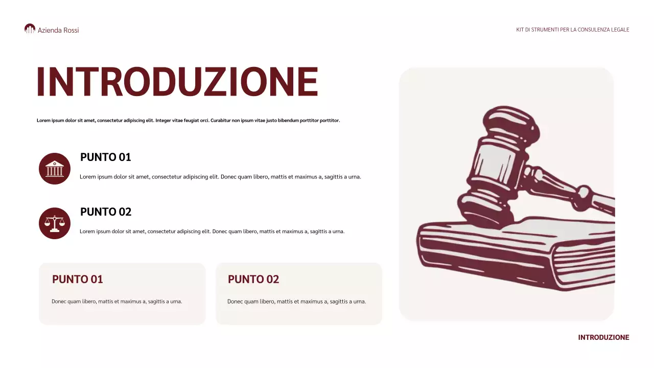 presentazione legale classica maroon