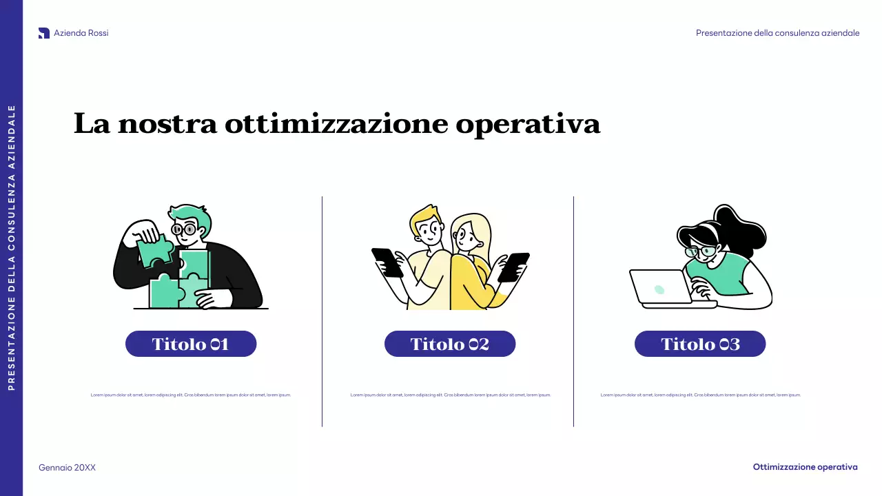 presentazione aziendale moderna blu