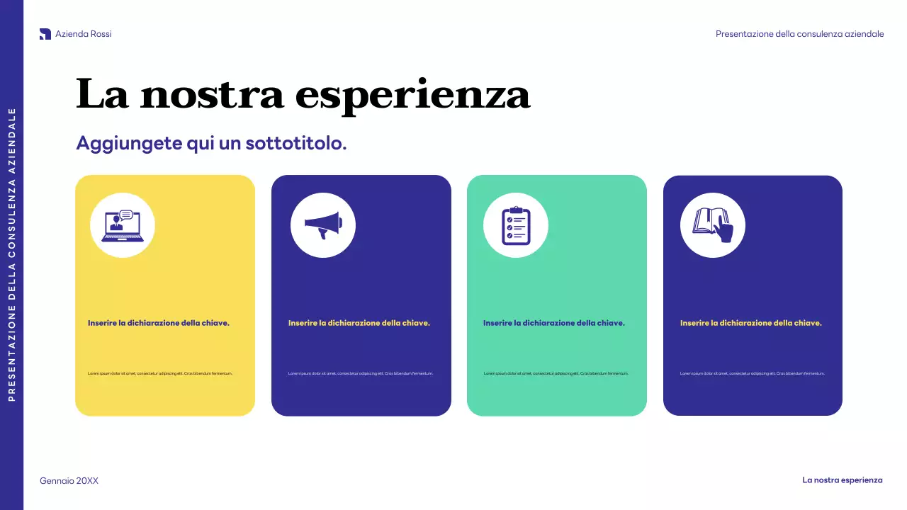 presentazione aziendale moderna blu