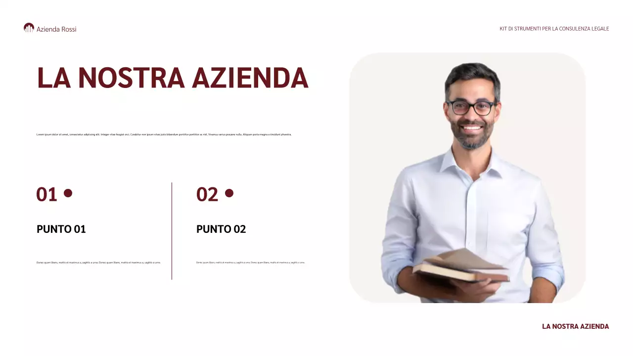 presentazione legale classica maroon