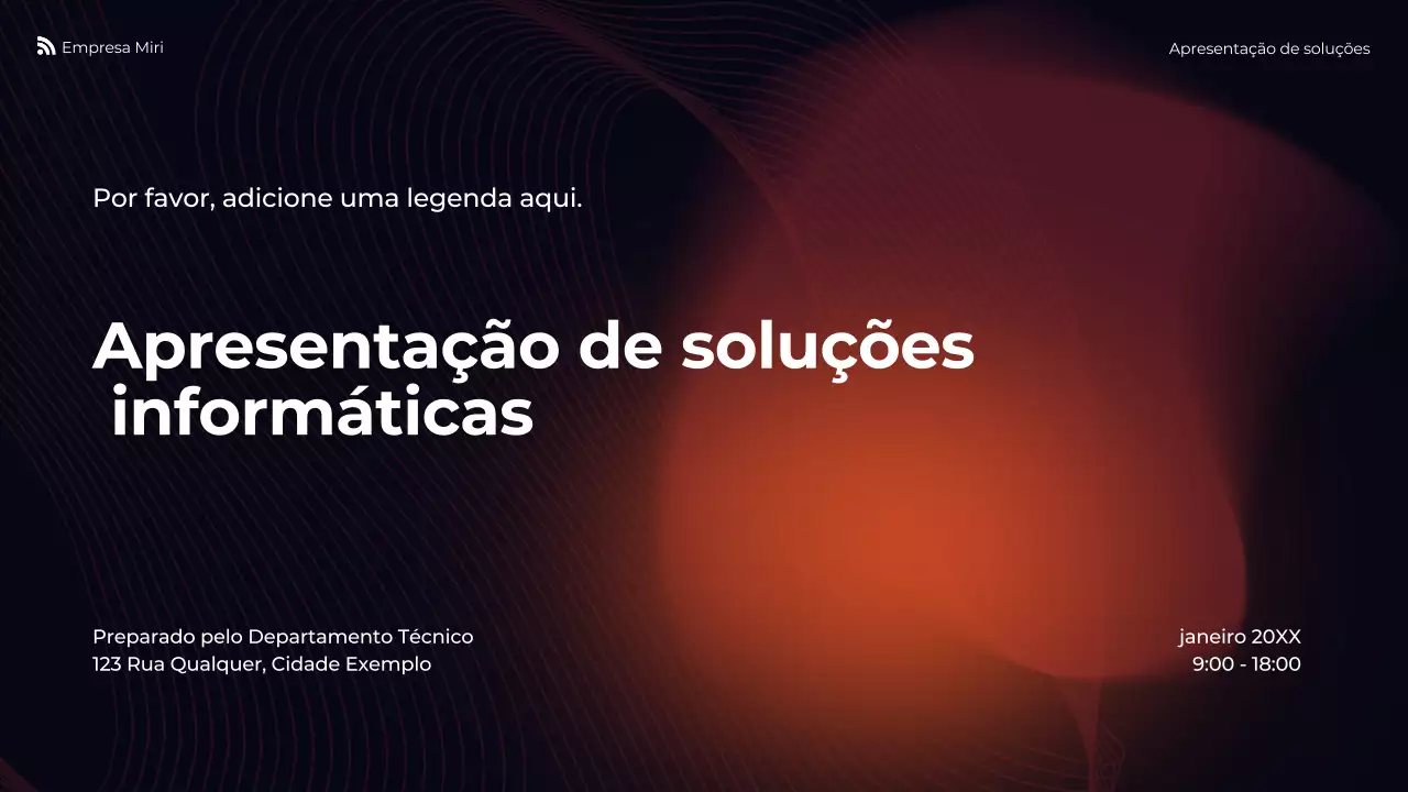 apresentação da TI moderna laranja