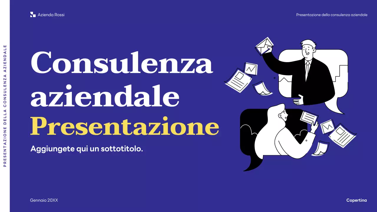 presentazione aziendale moderna blu