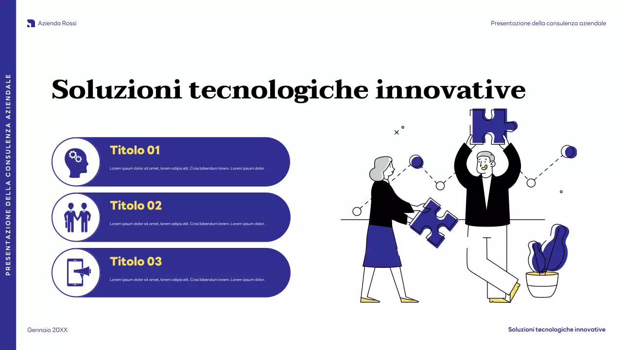 presentazione aziendale moderna blu