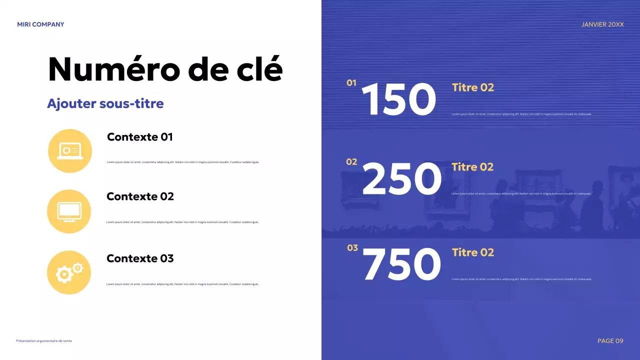 bleu moderne argumentaire de vente promotion