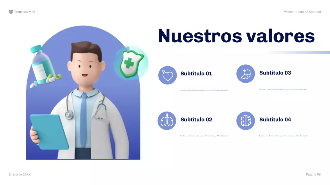 navy modern healthcare presentation