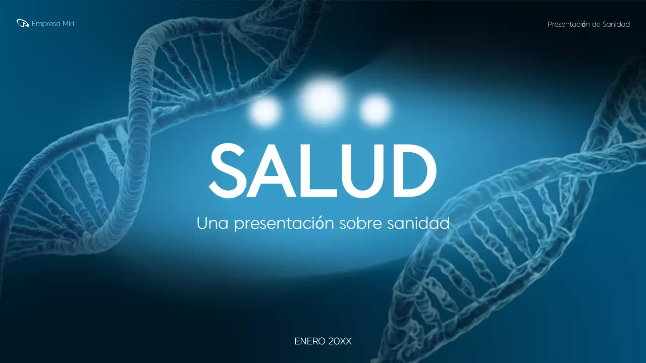 presentación de blue modern healthcare