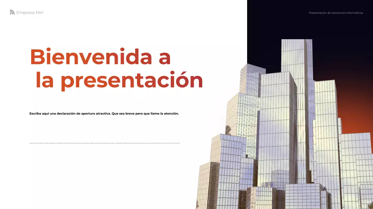 presentación de orange modern IT