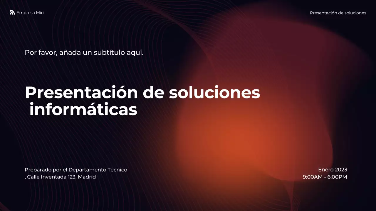 presentación de orange modern IT