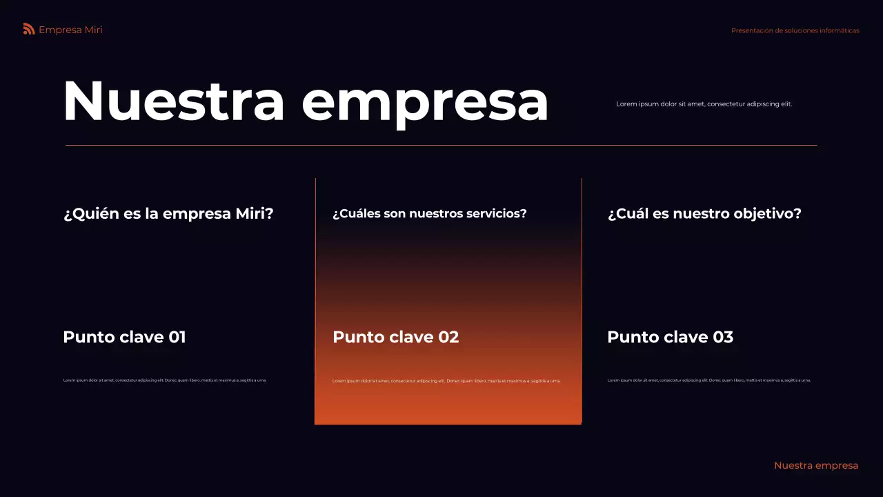 presentación de orange modern IT