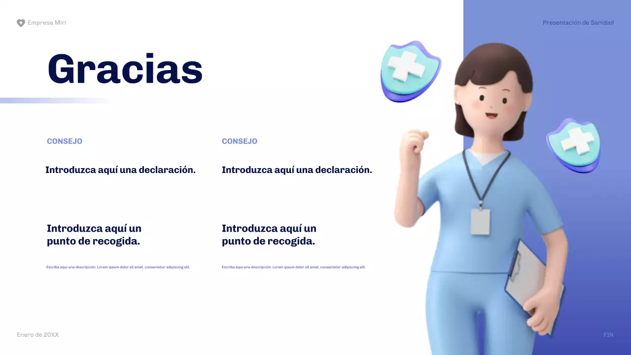 navy modern healthcare presentation