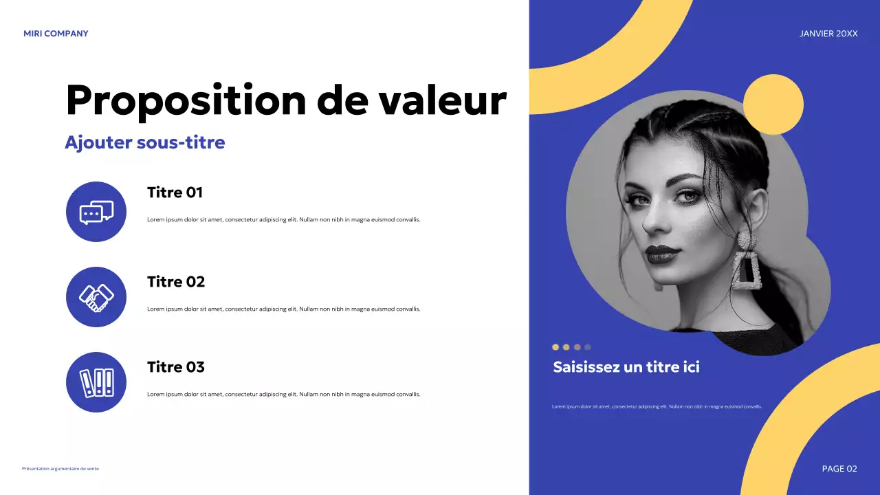 bleu moderne argumentaire de vente promotion