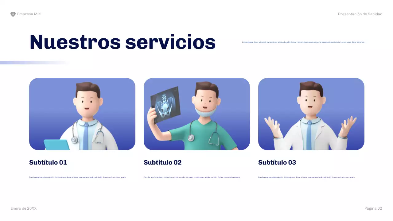 navy modern healthcare presentation