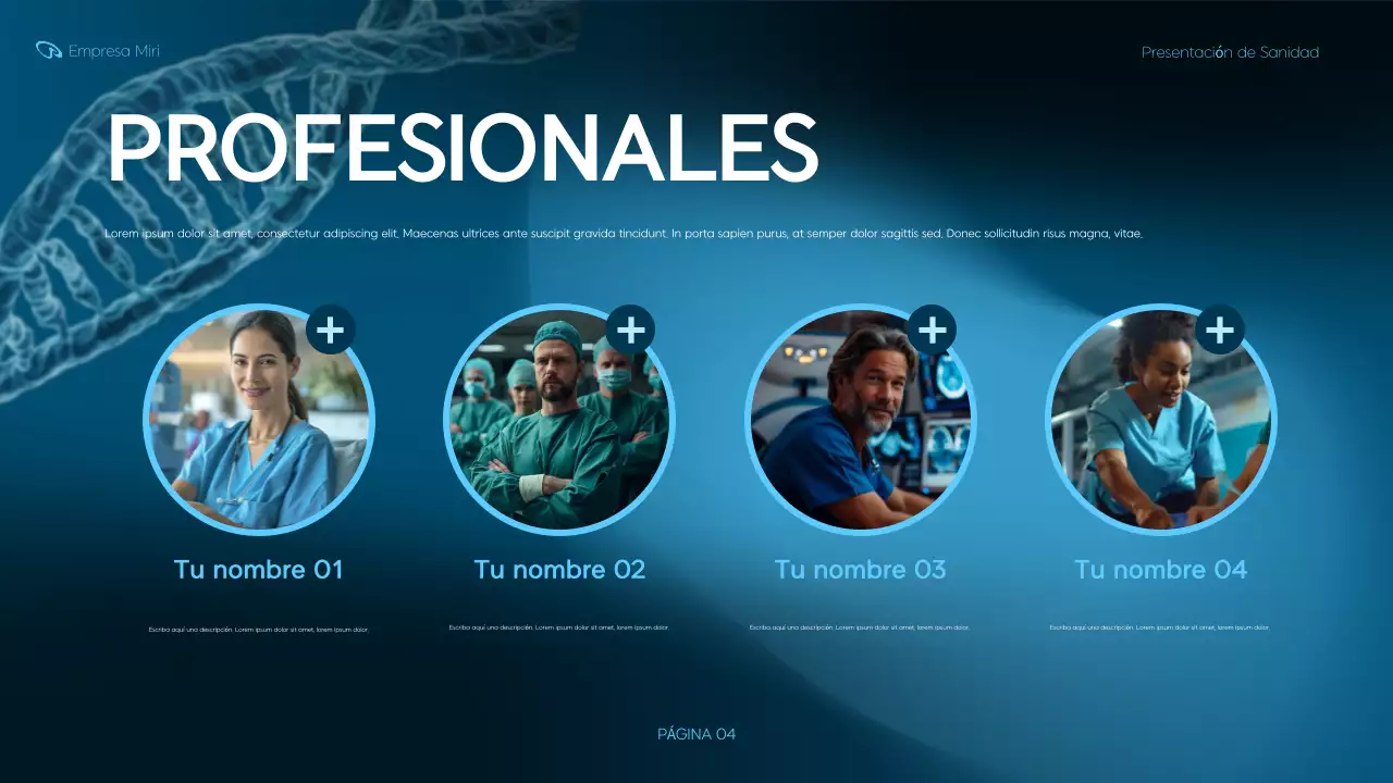 presentación de blue modern healthcare