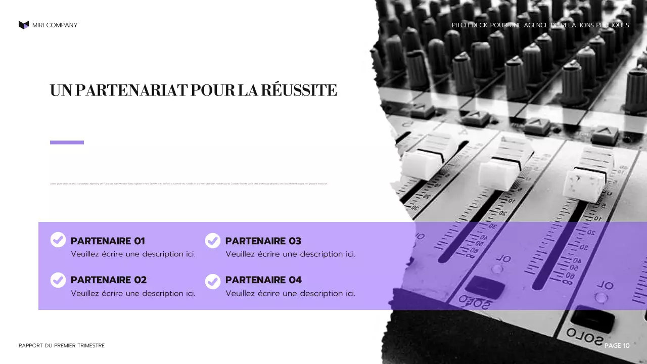 présentation de l'agence moderne en violet