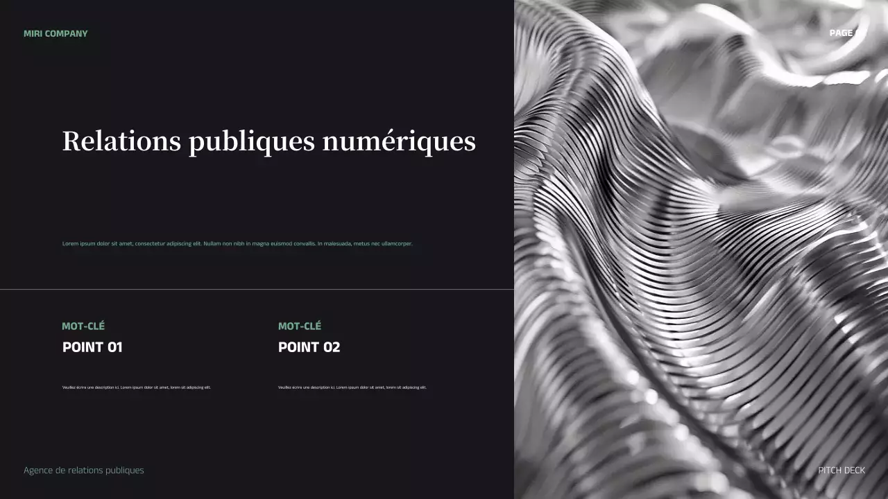 résumé vert présentation de l'entreprise