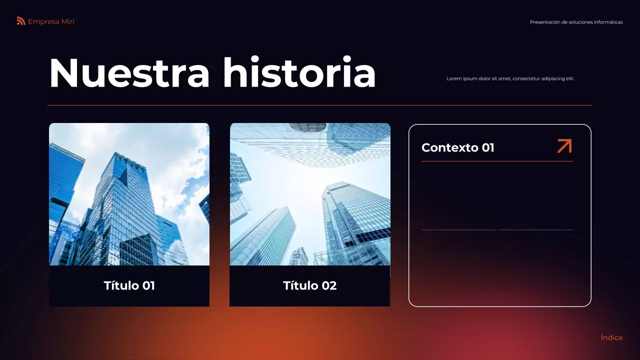 presentación de orange modern IT