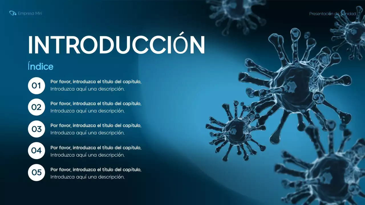 presentación de blue modern healthcare