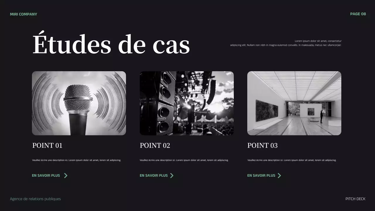 résumé vert présentation de l'entreprise