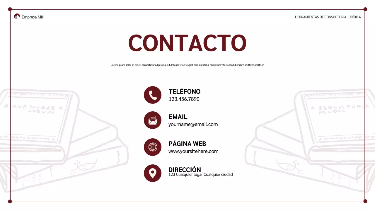 granate clásico presentación jurídica