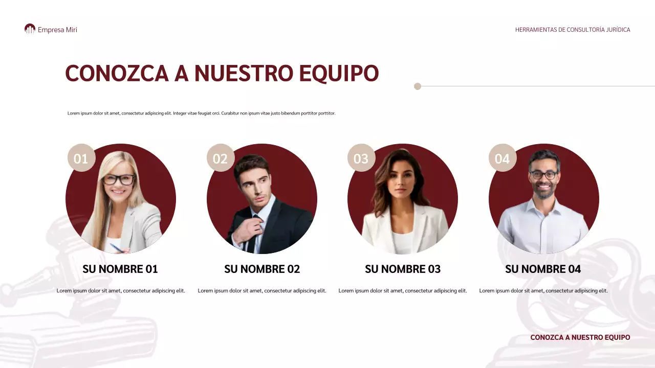 granate clásico presentación jurídica