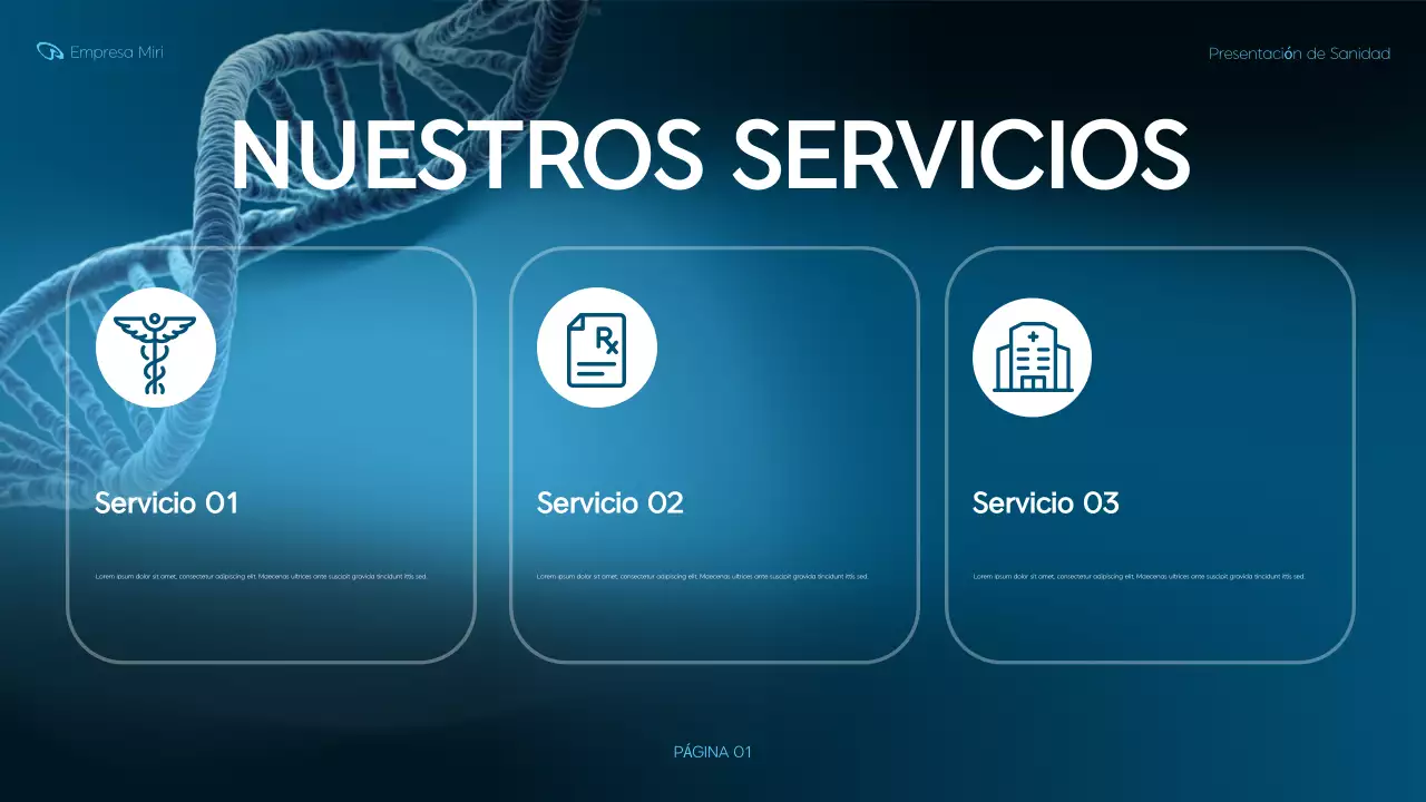 presentación de blue modern healthcare